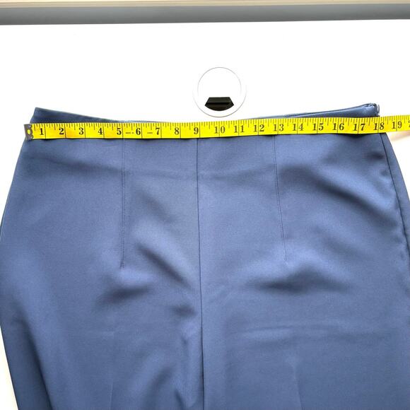 Nine West Blue Wide Leg Dress Pants, Side Zipper, Plus Size 16 - Picture 5 of 7